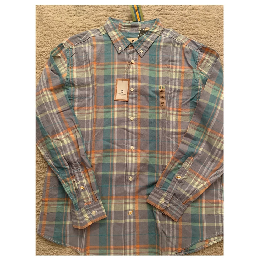 LIFE KHAKI mens long sleeve button down